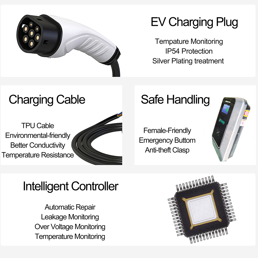 Bomern 7kw 11kw 22kw AC EV Wal - огляд і ціна 22Kw Wallbox Type 2 Ocpp Rfid