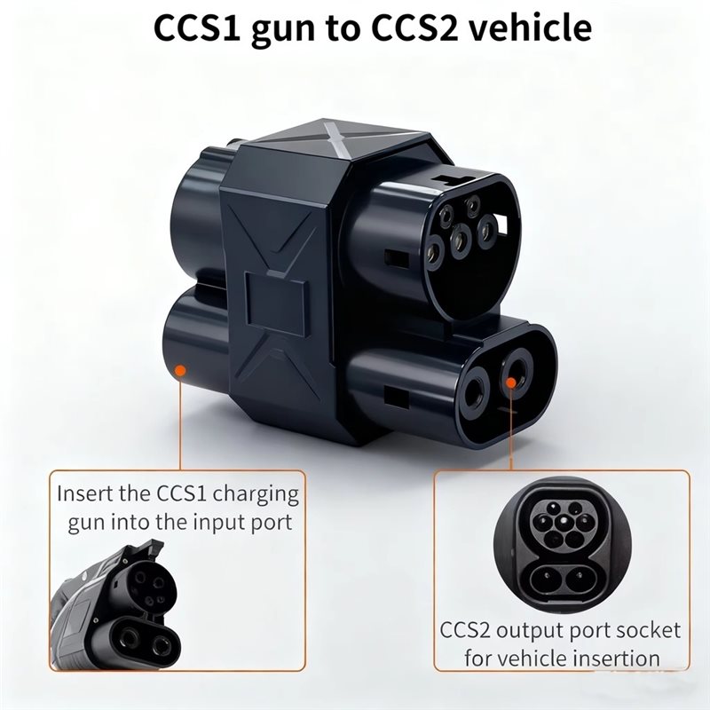 CCS1 To CCS2 Fast Charging Ada - огляд і ціна Ccs2 To Ccs1 Fast Charge Adapter 250Kw