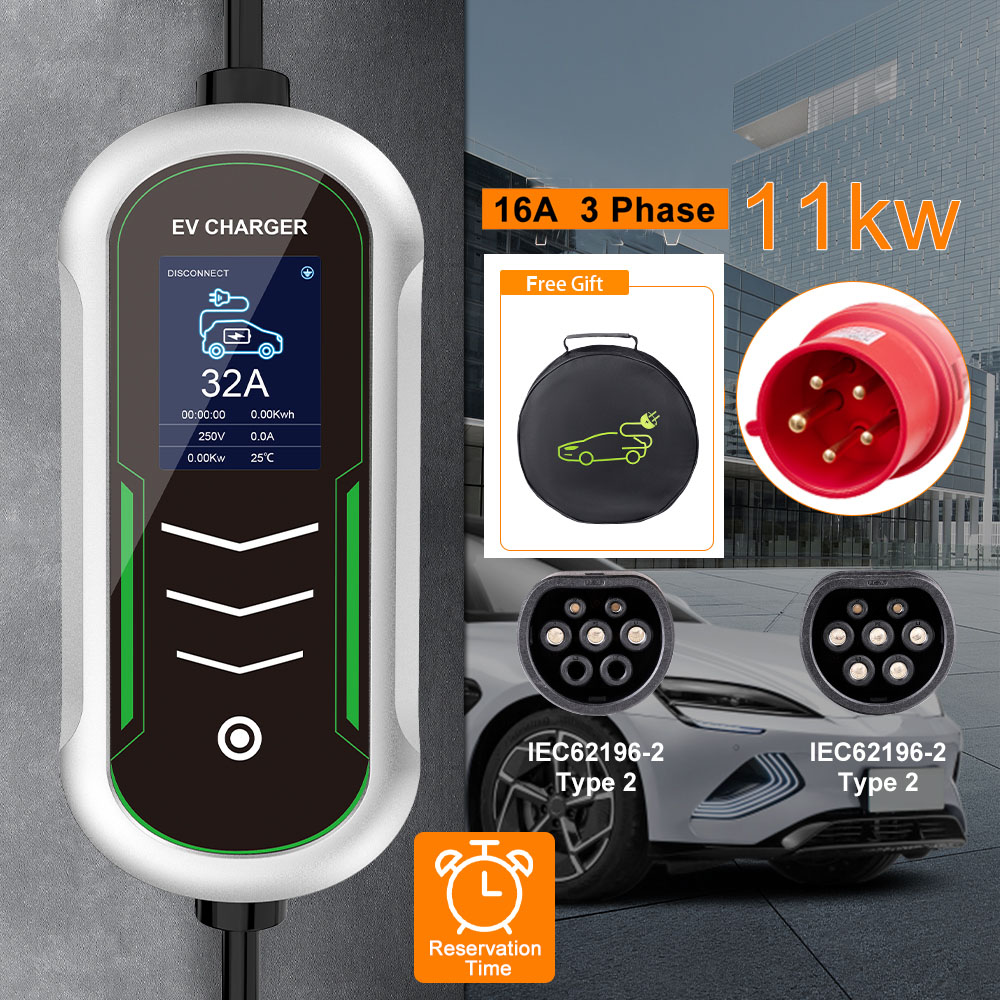 IPENGEN 11KW EV Portable Charg - огляд і ціна Portable Ev Charger 32A Type 2 Cee Plug