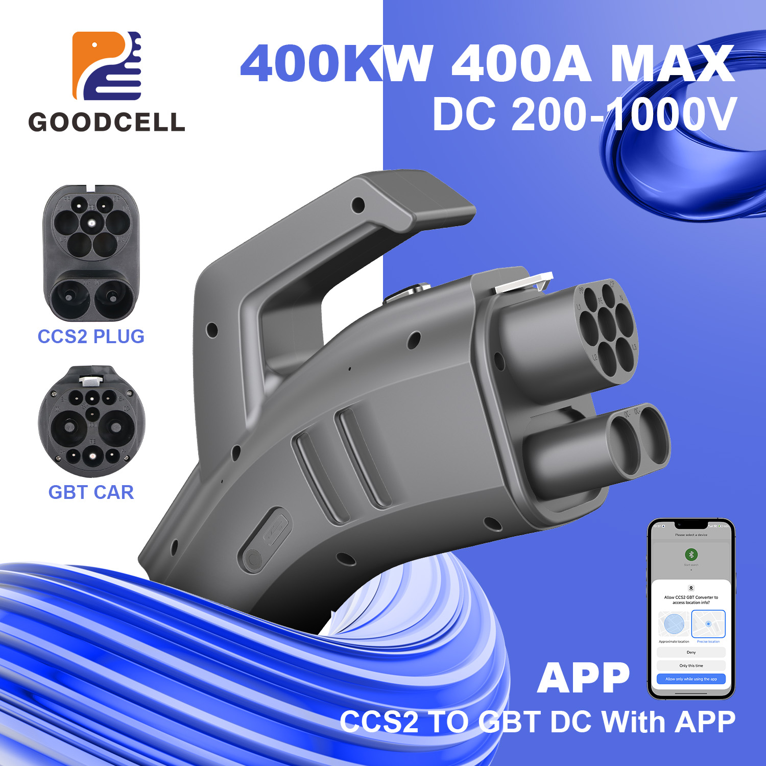 GOODCELL CCS2 to GB/T EV Charg - огляд і ціна Gb/T To Ccs2 200A Fast Charging Adapter
