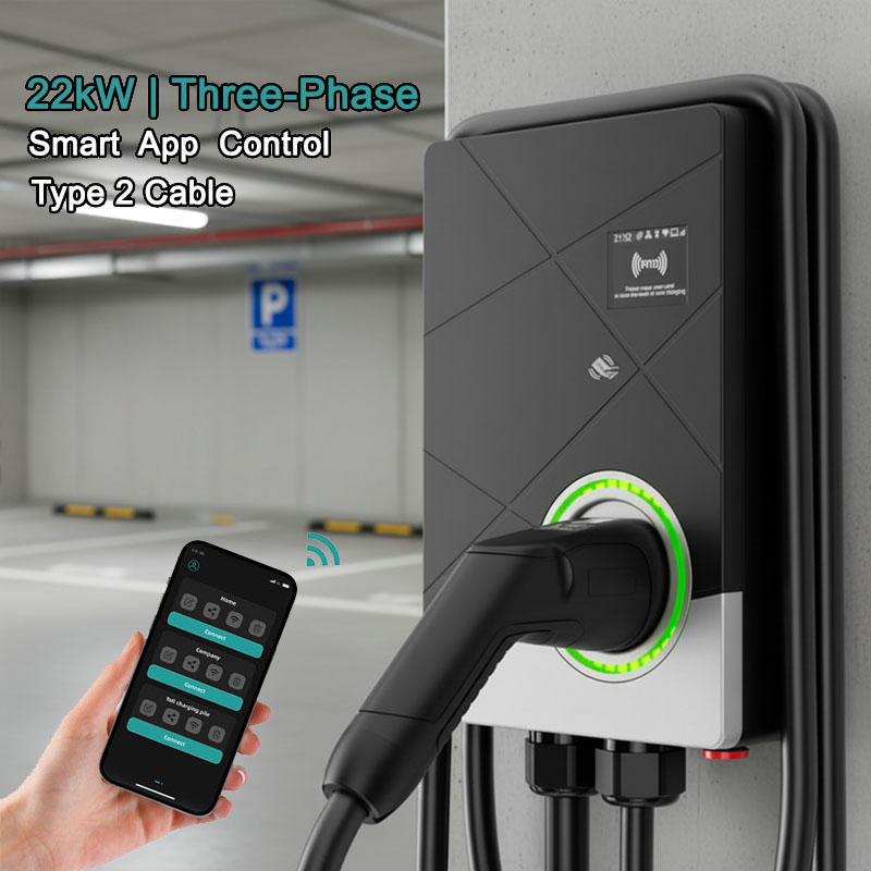 3 Phase 22kW Smart EV Charger  - огляд і ціна 22Kw Wallbox Type 2 Ocpp Rfid