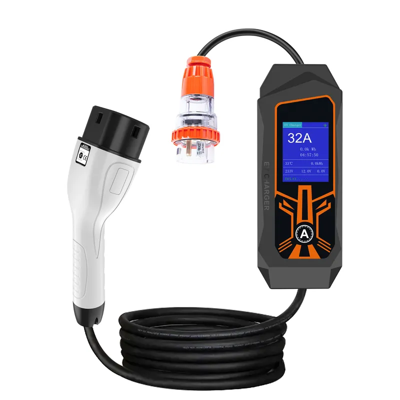 AP01 Portable EV Charger 32A 7 - огляд і ціна Portable Ev Charger 32A Type 2 Cee Plug