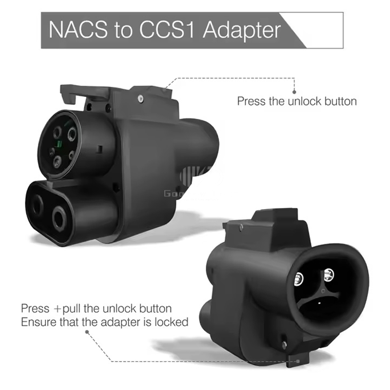 Fast DC Adapter NACS Tesla to  - огляд і ціна Ccs2 To Ccs1 Fast Charge Adapter 250Kw