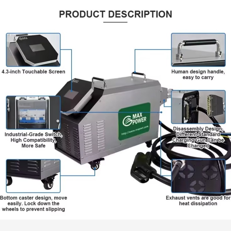 Home Use Mobile DC EV Charger  - огляд і ціна Portable Dc Fast Charger 20Kw Ccs2